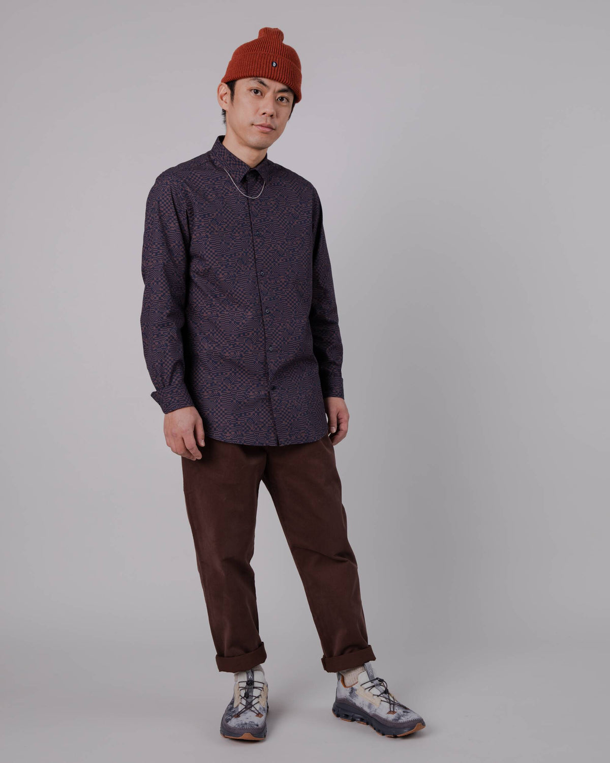 Chino en coton bio | marron "comfort chino brown"