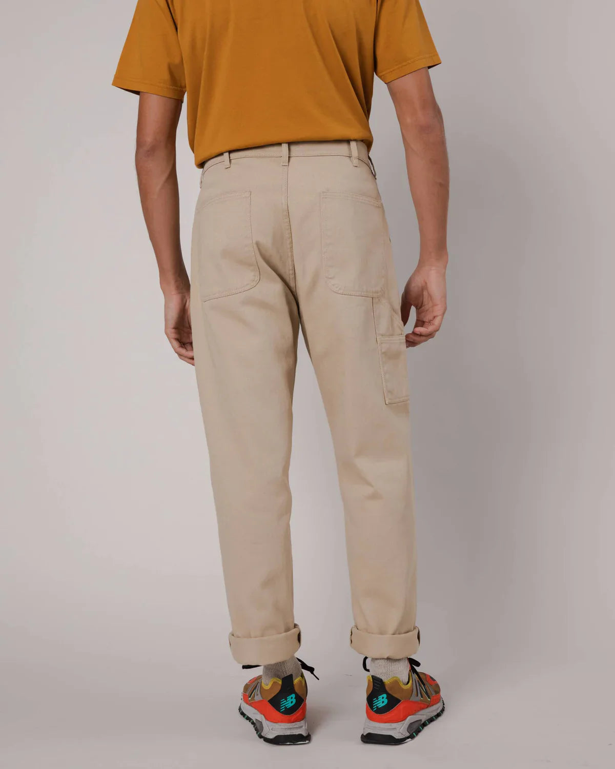 Pantalon cargo en coton bio | beige "workwear pant"