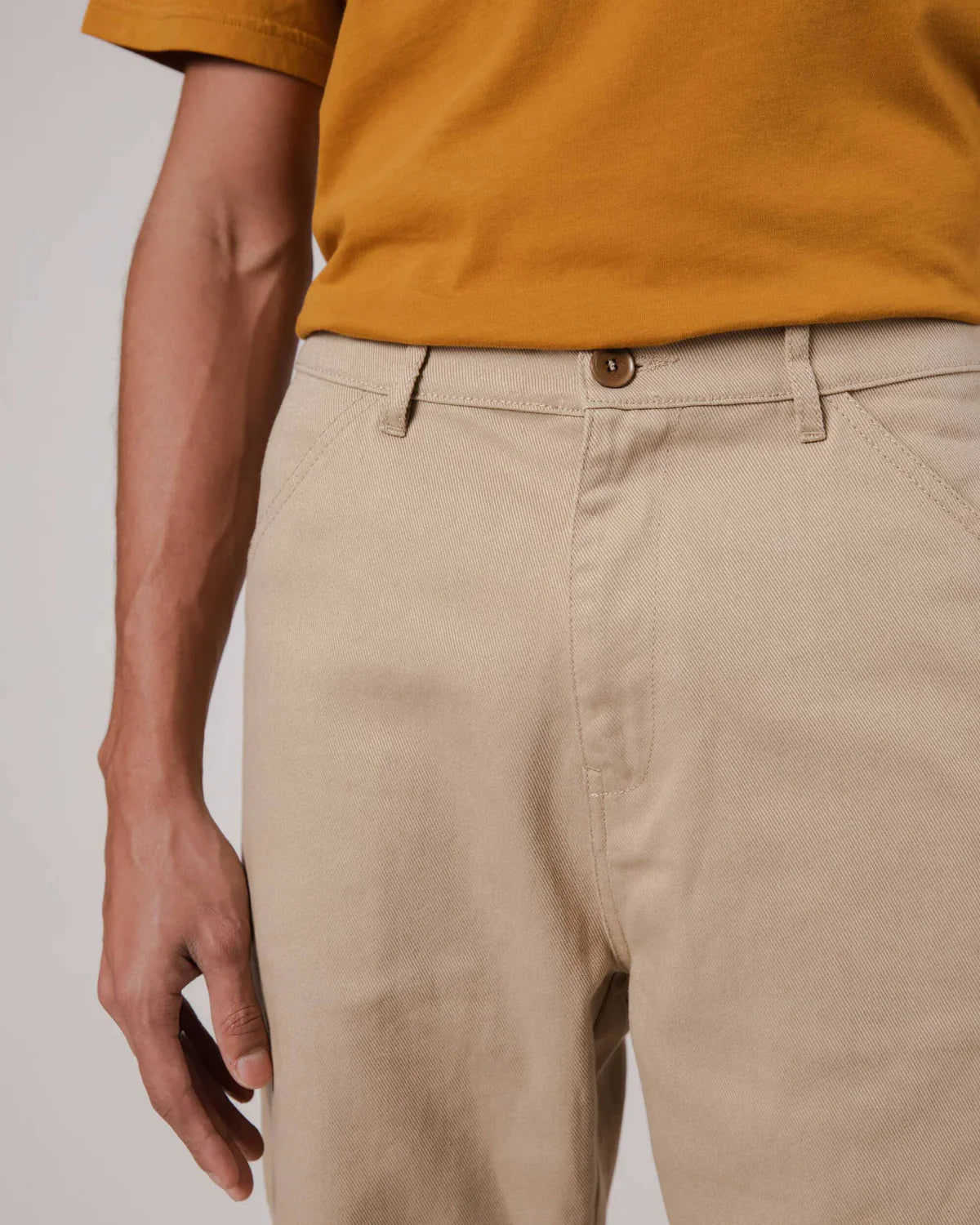 Pantalon cargo en coton bio | beige "workwear pant"