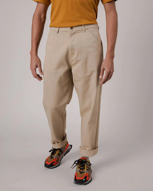 Pantalon cargo en coton bio | beige "workwear pant"