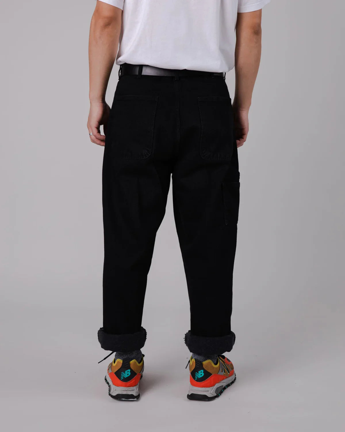 Pantalon cargo en coton bio | noir "workwear pant black"