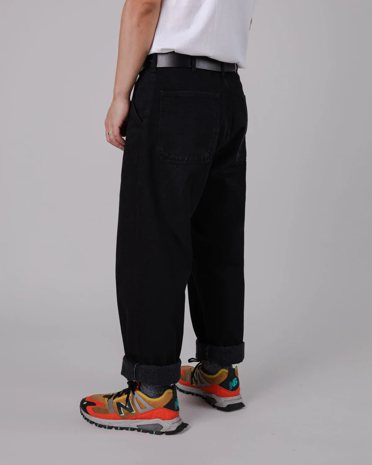 Pantalon cargo en coton bio | noir "workwear pant black"