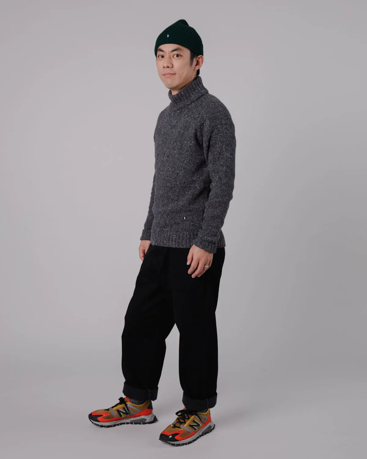 Pantalon cargo en coton bio | noir "workwear pant black"