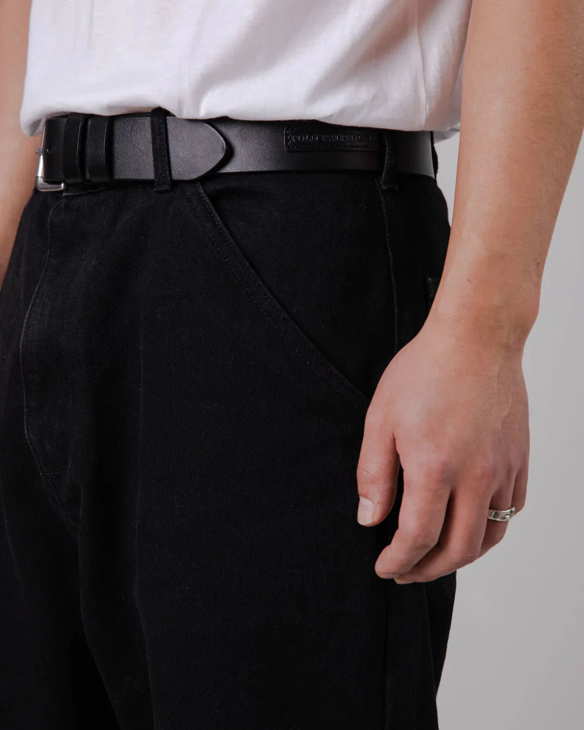 Pantalon cargo en coton bio | noir "workwear pant black"
