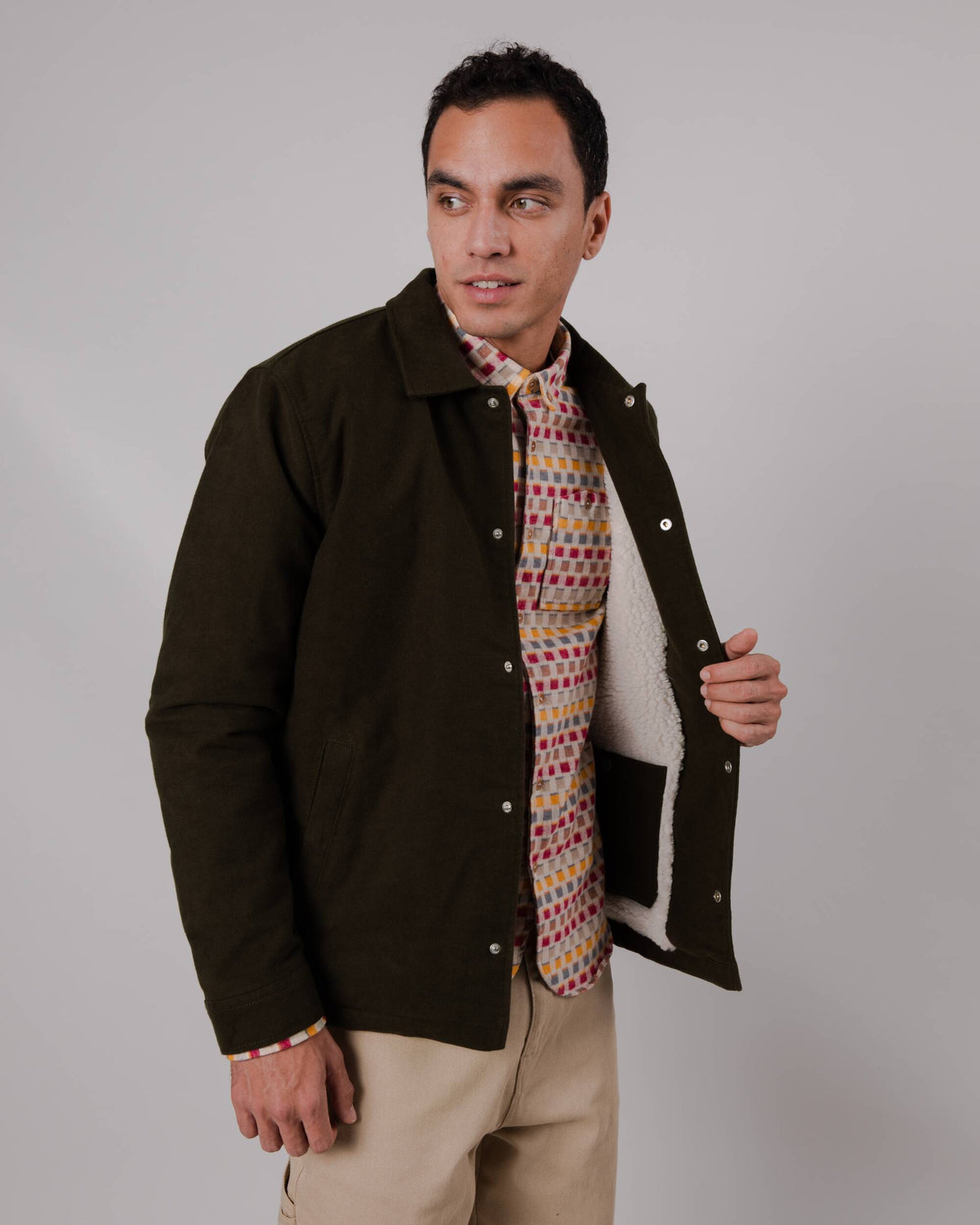 Manteau en coton bio | Kaki "jacket kakhi"