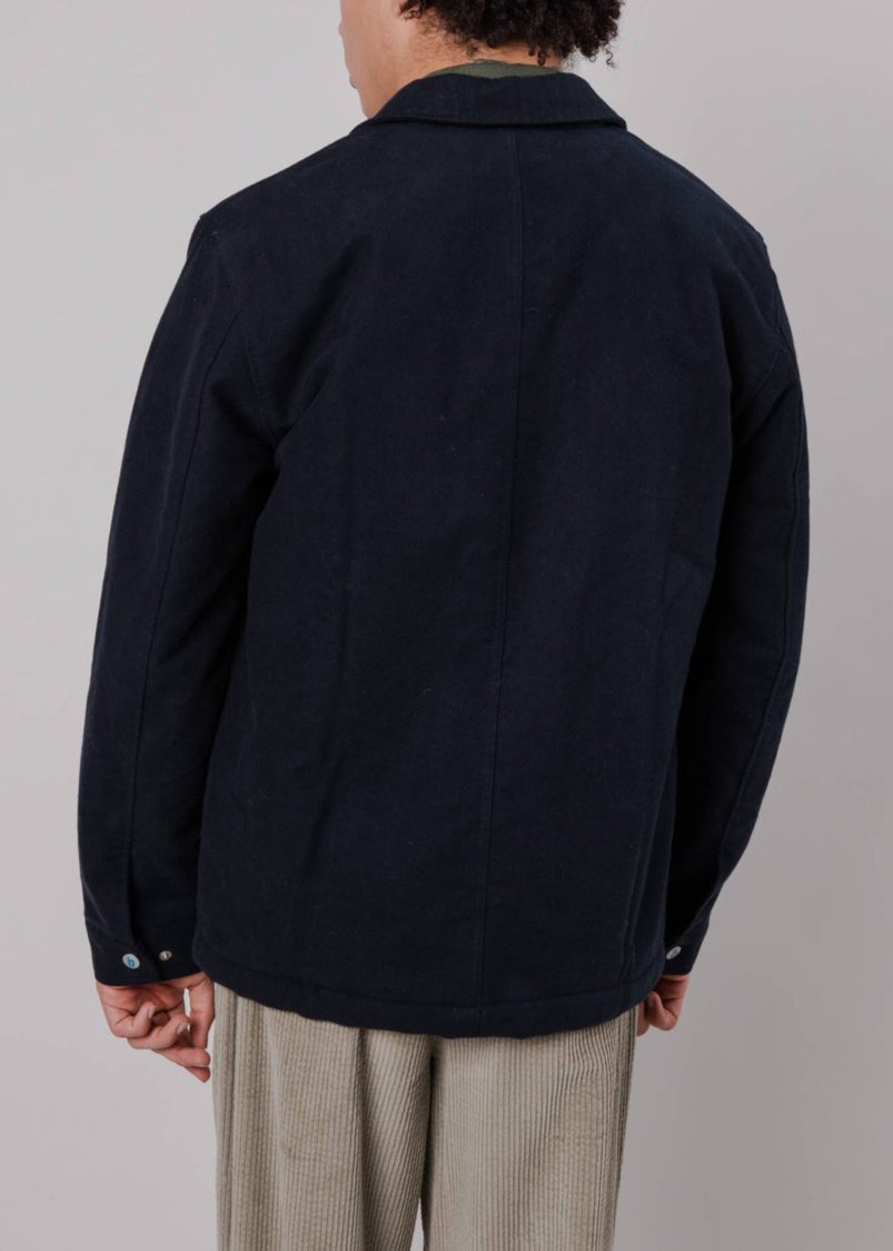 Manteau en coton bio | Marine 'teddy jacket navy'