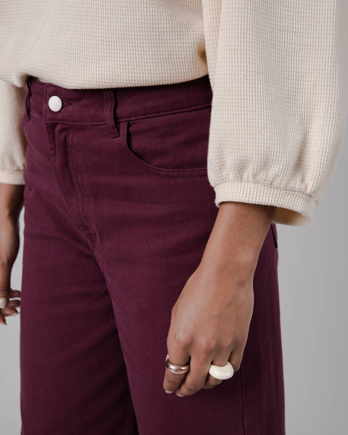 Pantalon ample en coton bio | Prune "5 pocket pant"