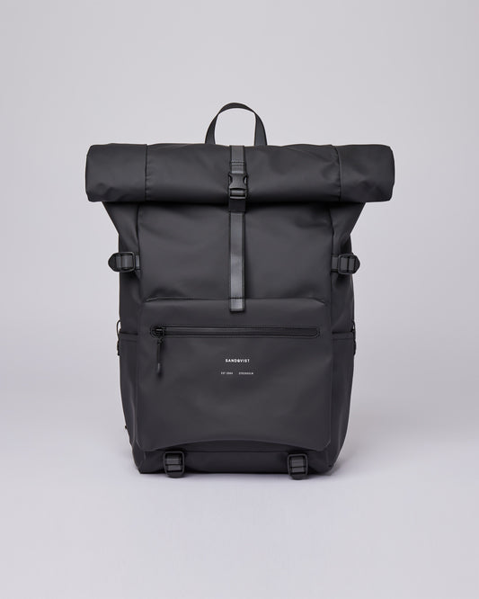Sac à dos imperméable en matière recyclée | noir "Ruben 2.0 black"