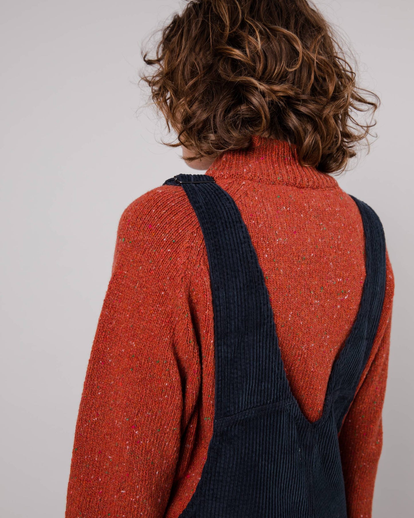 Salopette en velours côtelé de coton bio | Marine "workwear corduroy overall navy"