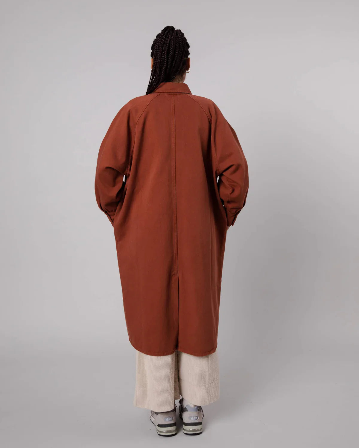 Trench twill en coton bio | marron "twill jacket sequoia"