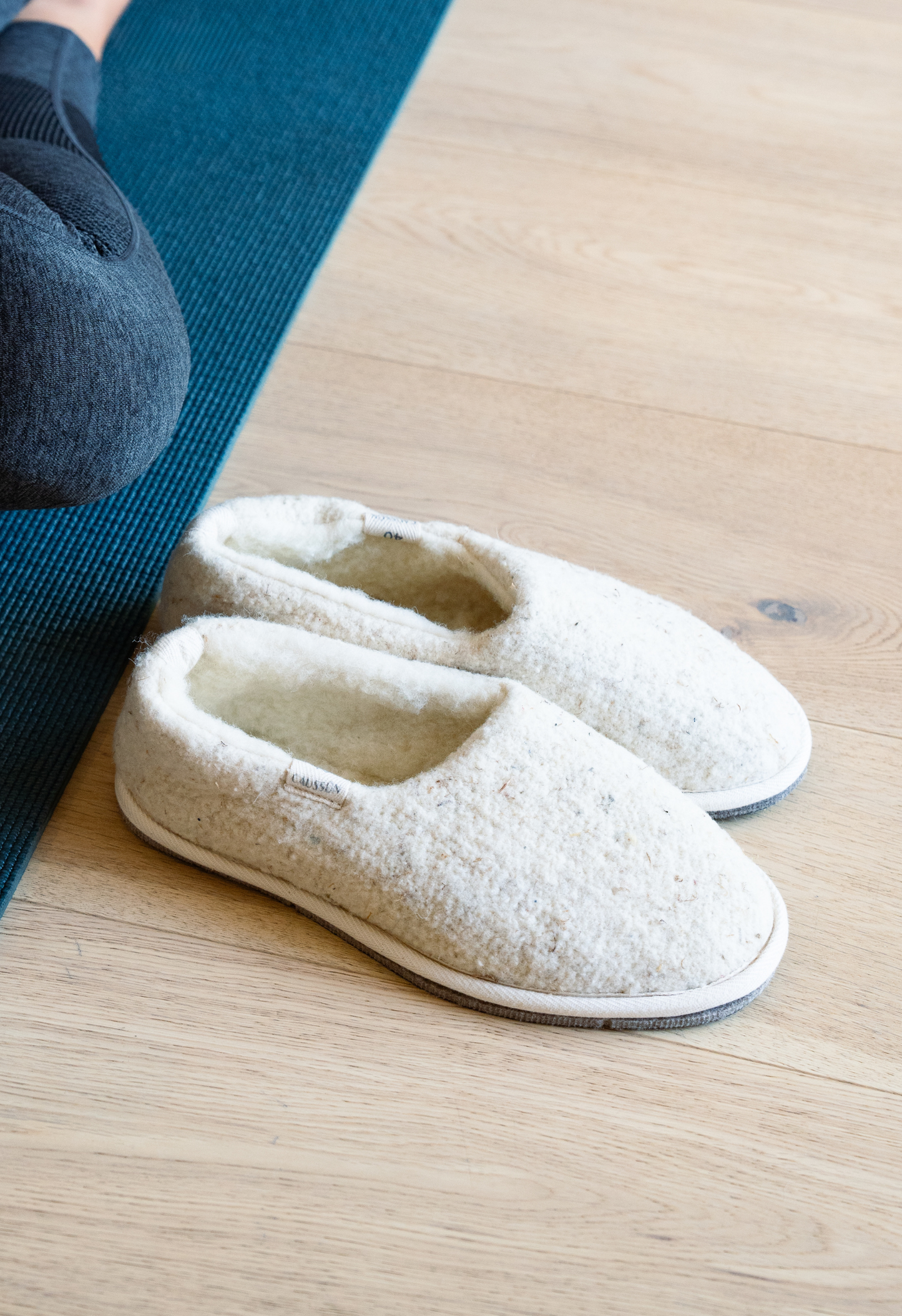 Chaussons en laine recyclée | écru "marcel naturel"