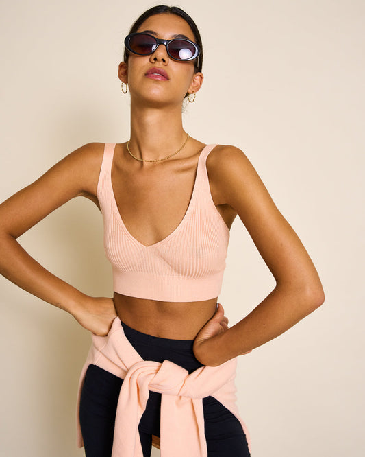 Crop top orange en EcoVero - BEJA cantaloupe