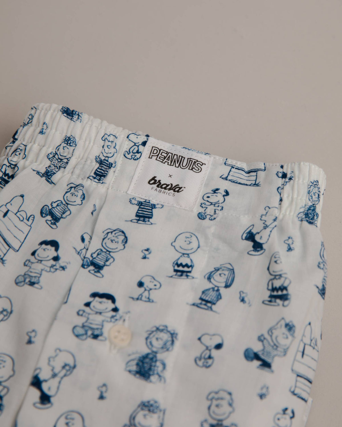 Caleçon en coton bio | Motifs "friends forever peanuts boxers white"