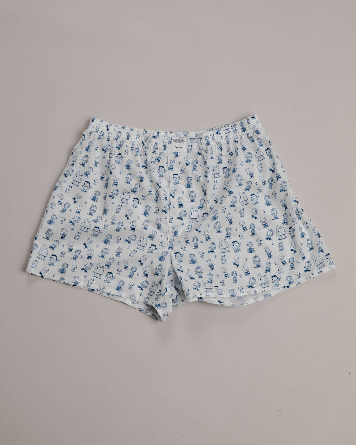 Caleçon en coton bio | Motifs "friends forever peanuts boxers white"