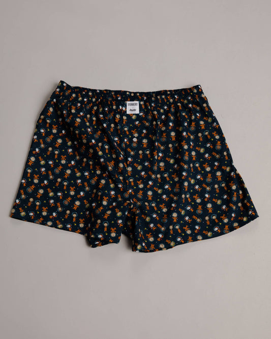 Caleçon en coton bio | Motifs "astronaut peanuts boxers navy"