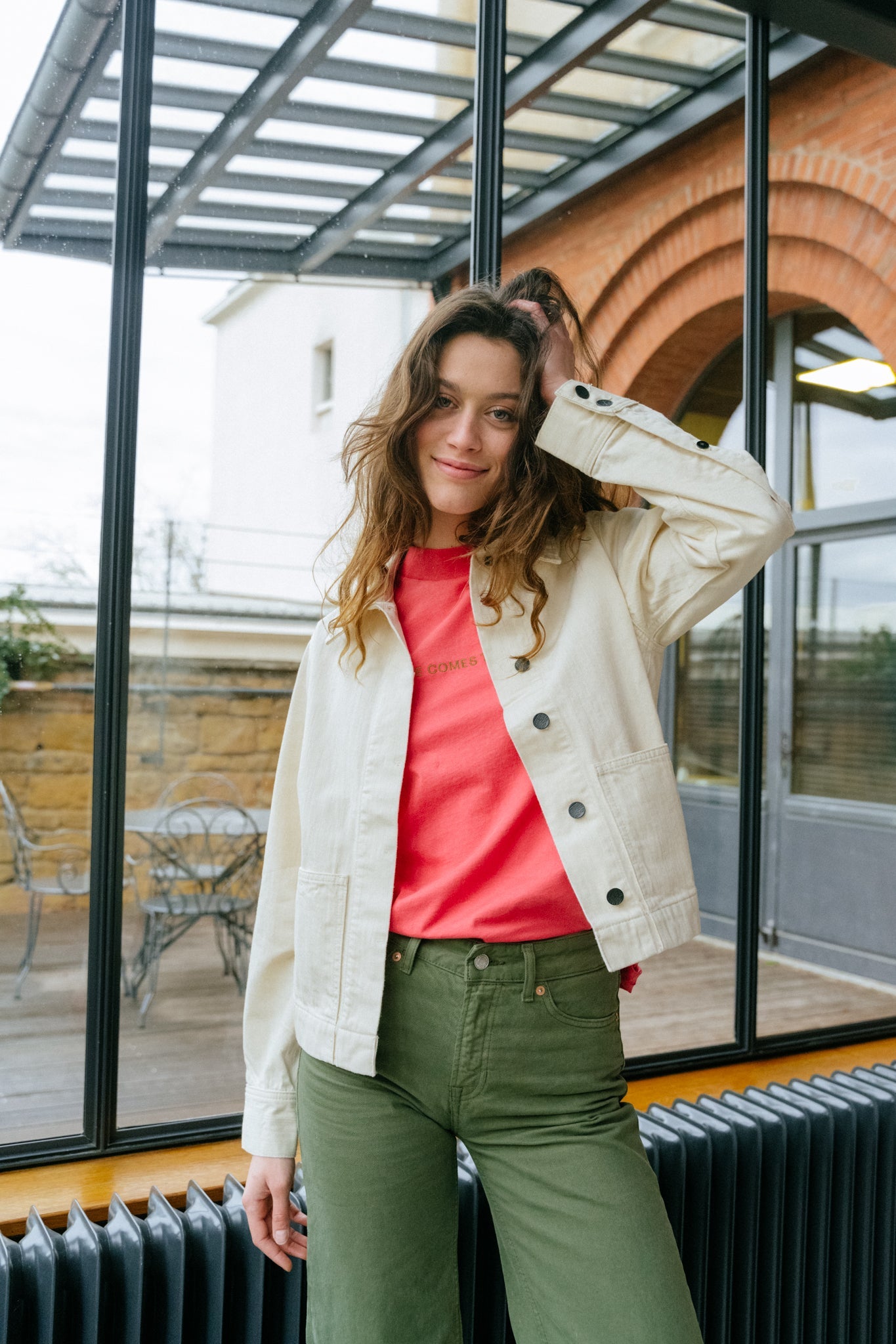 Veste écrue en coton bio - ota