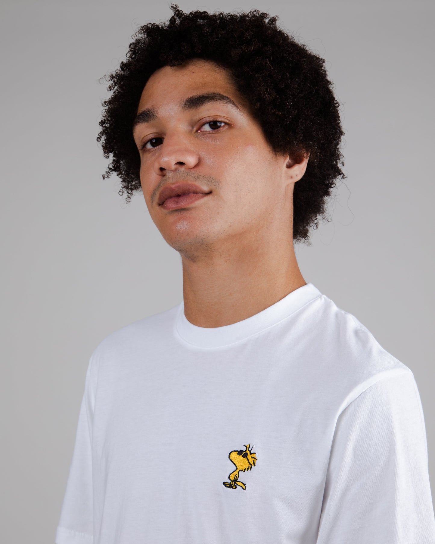 T-shirt en coton bio | blanc "peanuts sunny woodstock regular t-shirt white"