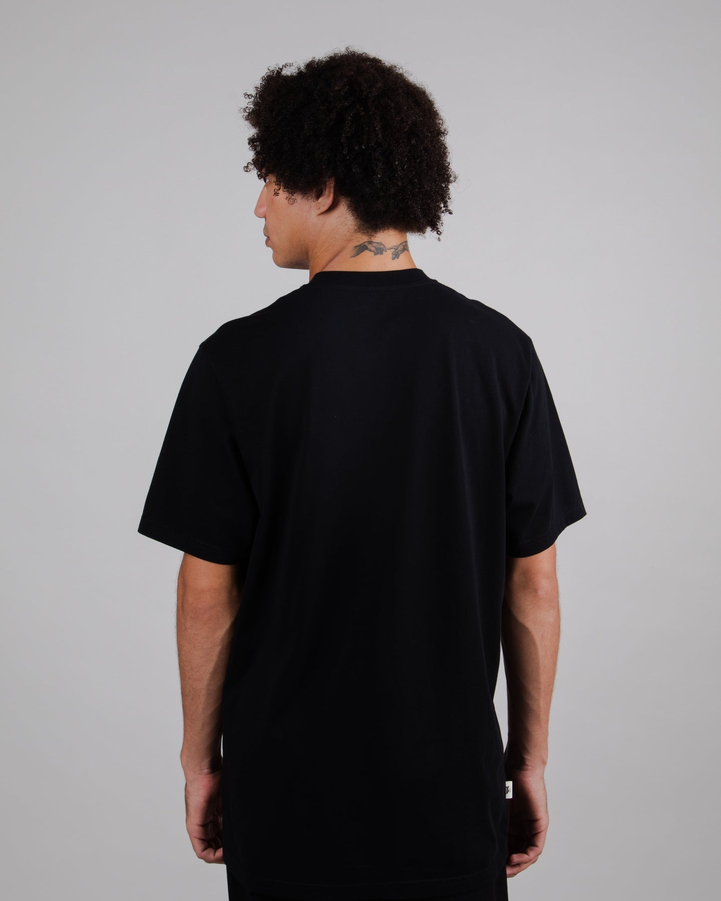 T-shirt en coton bio | noir "yeye party regular t-shirt black black"