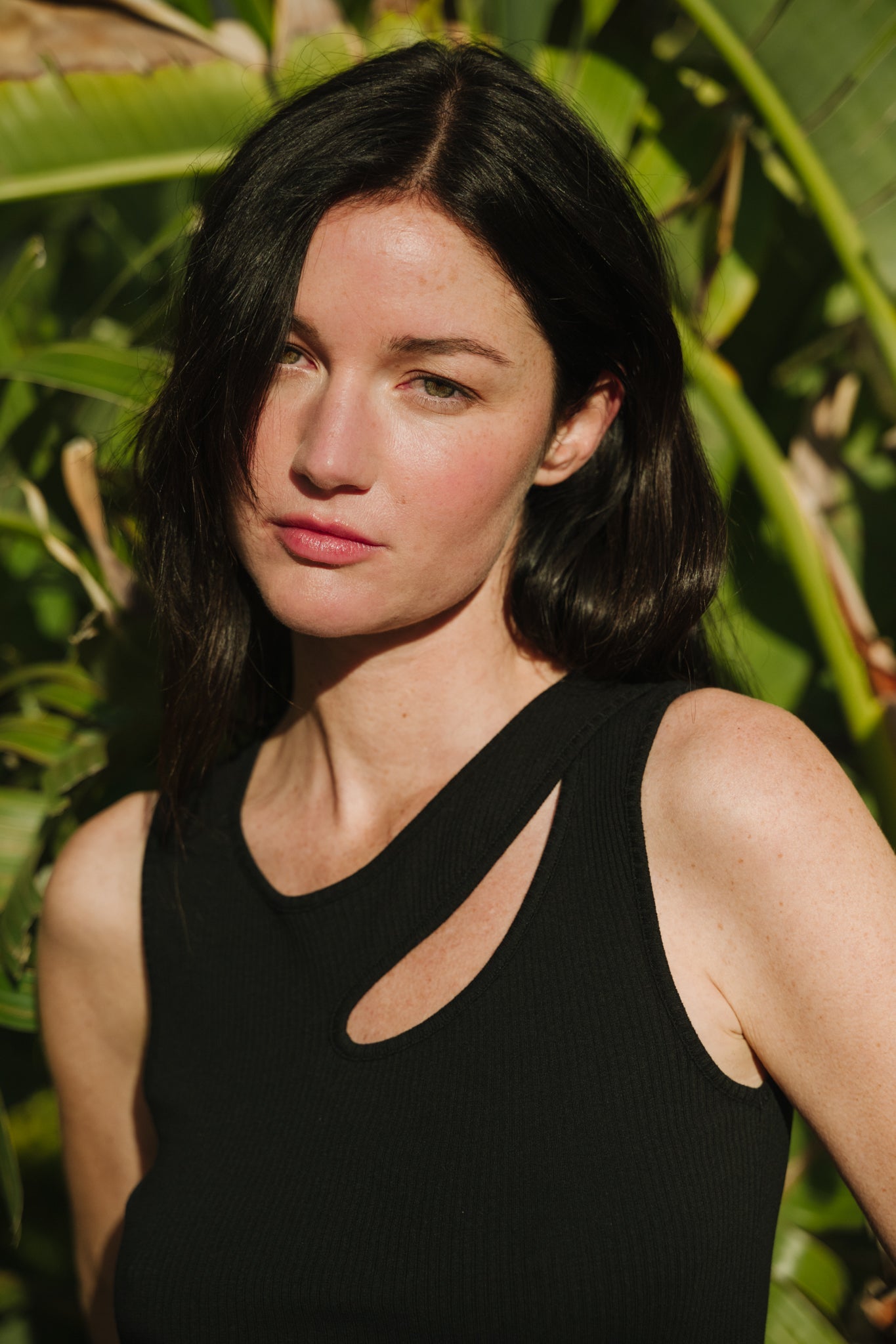 Top ajouré en coton bio | noir "nikaataa black"
