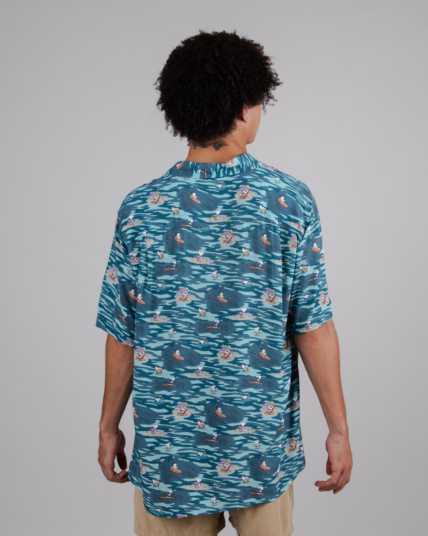 Chemisette en ecovero | multicolore "peanuts coast aloha shirt ocean blue"