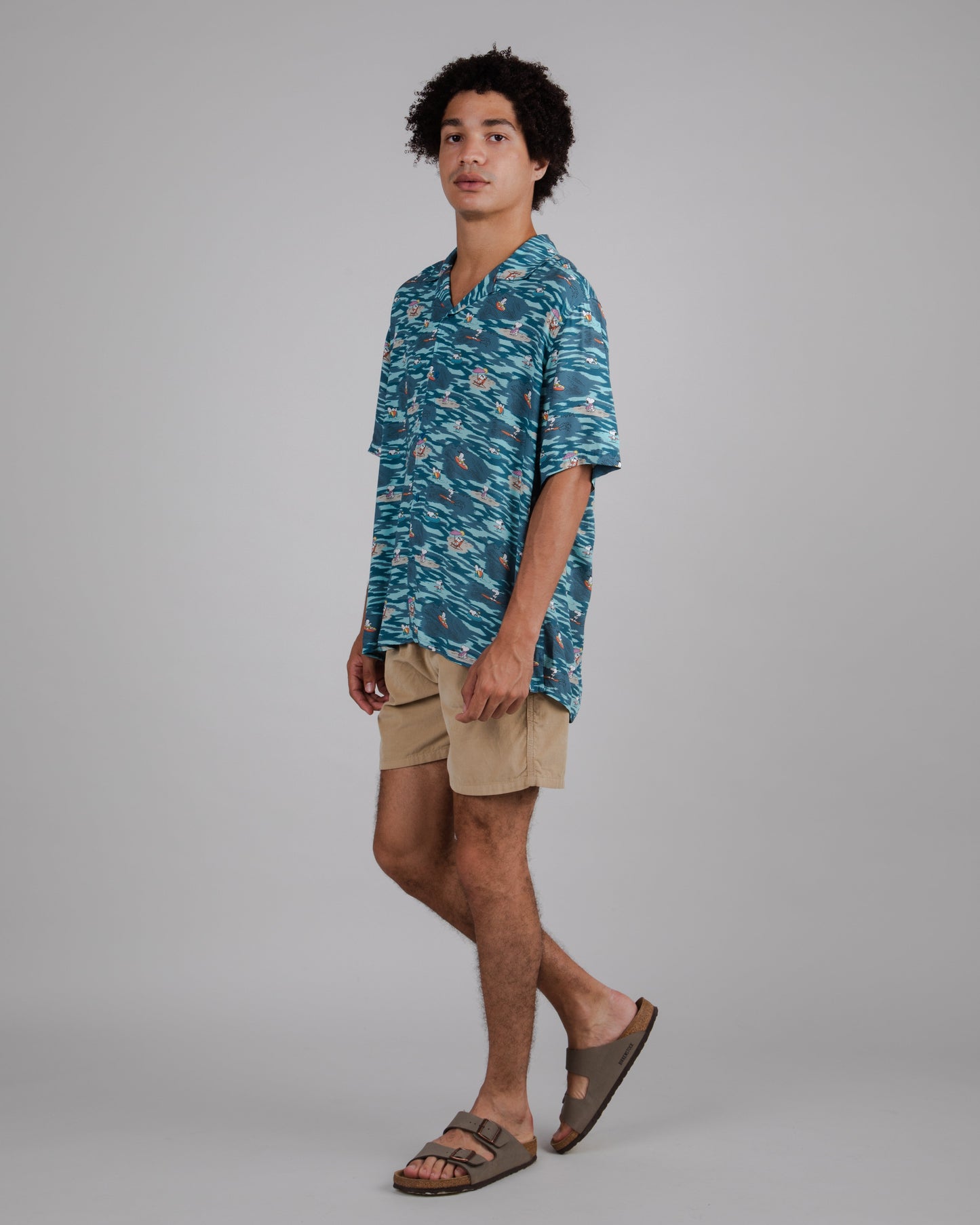 Chemisette en ecovero | multicolore "peanuts coast aloha shirt ocean blue"