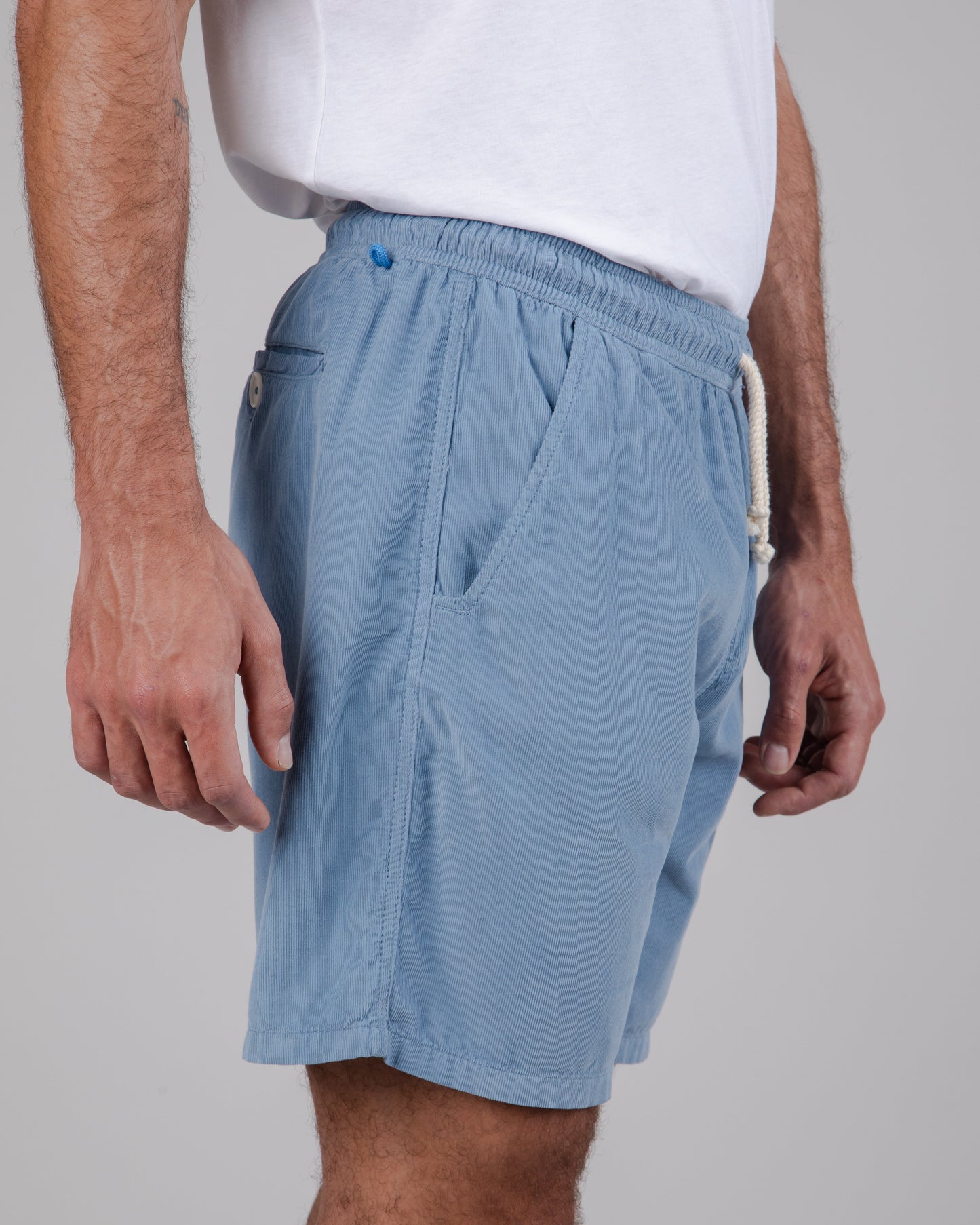 Short en coton bio | bleu "baby cord summer short blue blue"