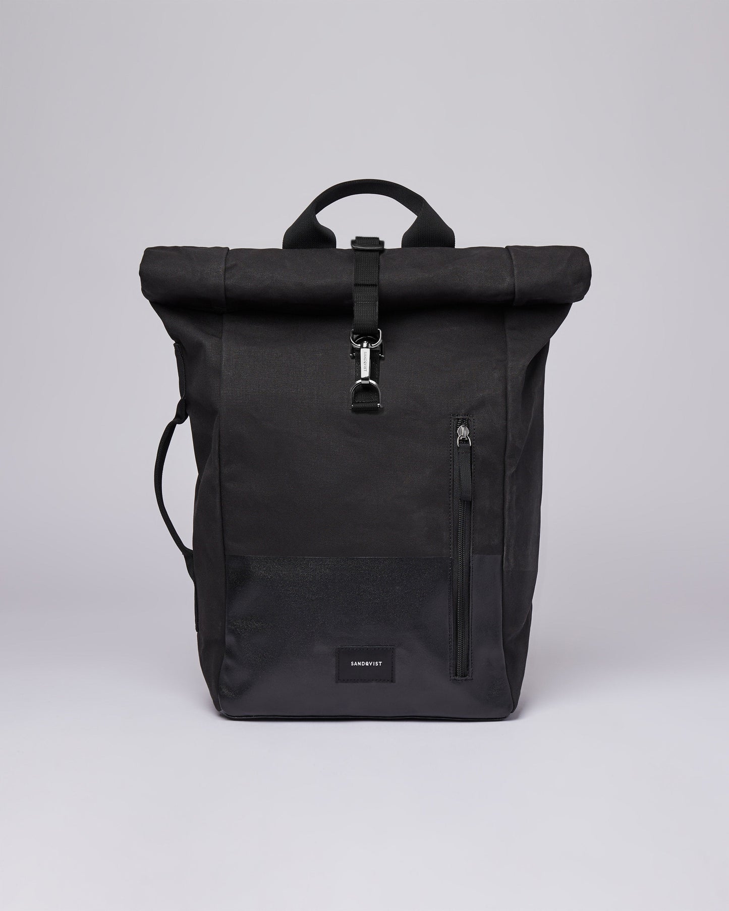 Sac à dos rolltop en matière recyclée | Noir "dante vegan black with coating"