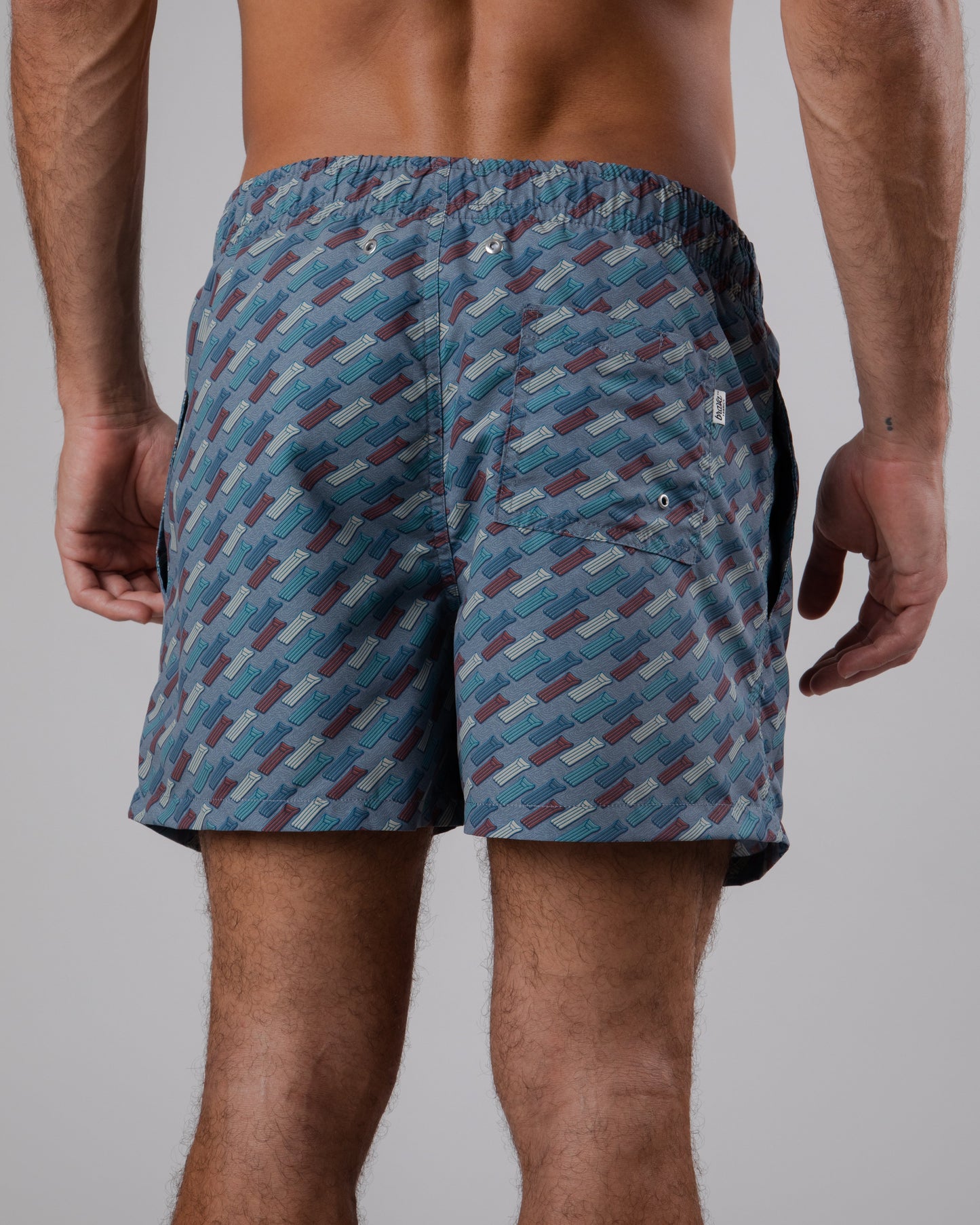 Short de bain en matière recyclée | multicolore "inflatable swimwear blue"