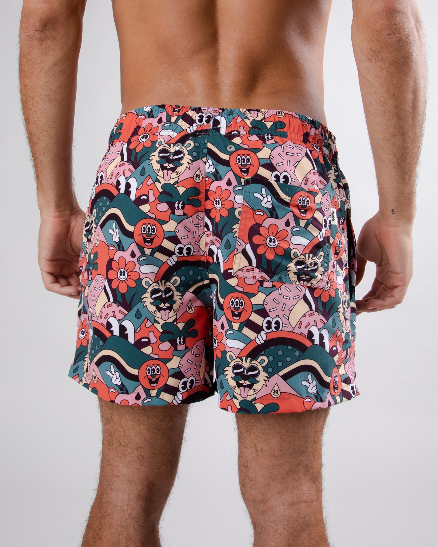 Short de bain en matière recyclée | multicolore "yeye weller swimwear navy blue"