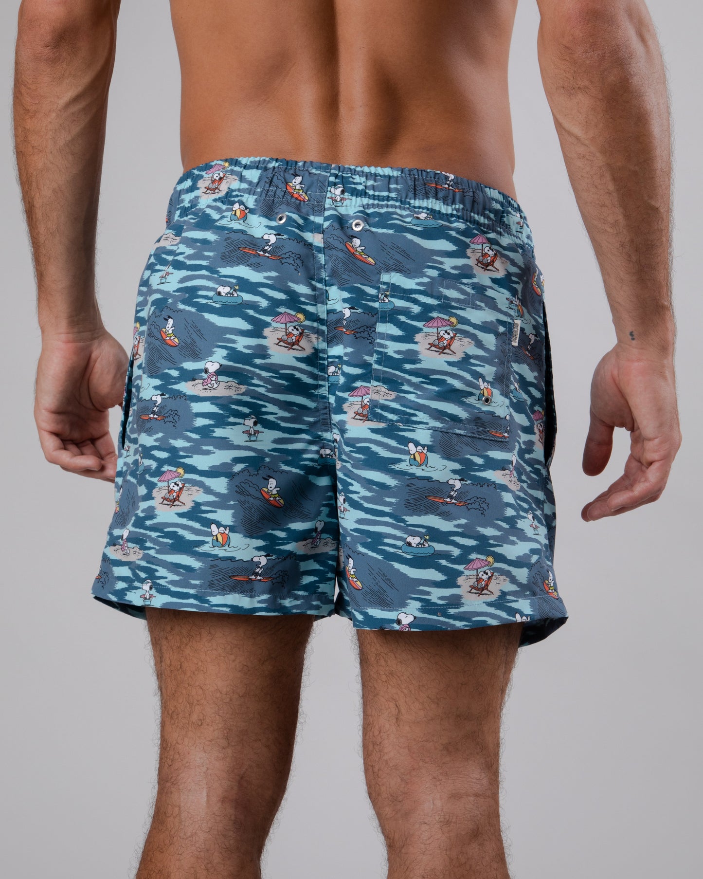 Short de bain en matière recyclée | Multicolore "peanuts coast swimwear ocean blue"