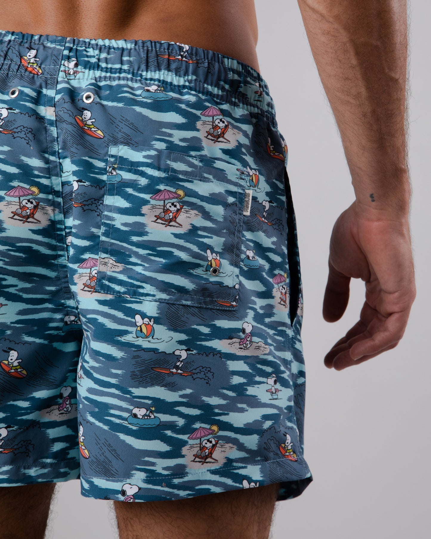 Short de bain en matière recyclée | Multicolore "peanuts coast swimwear ocean blue"
