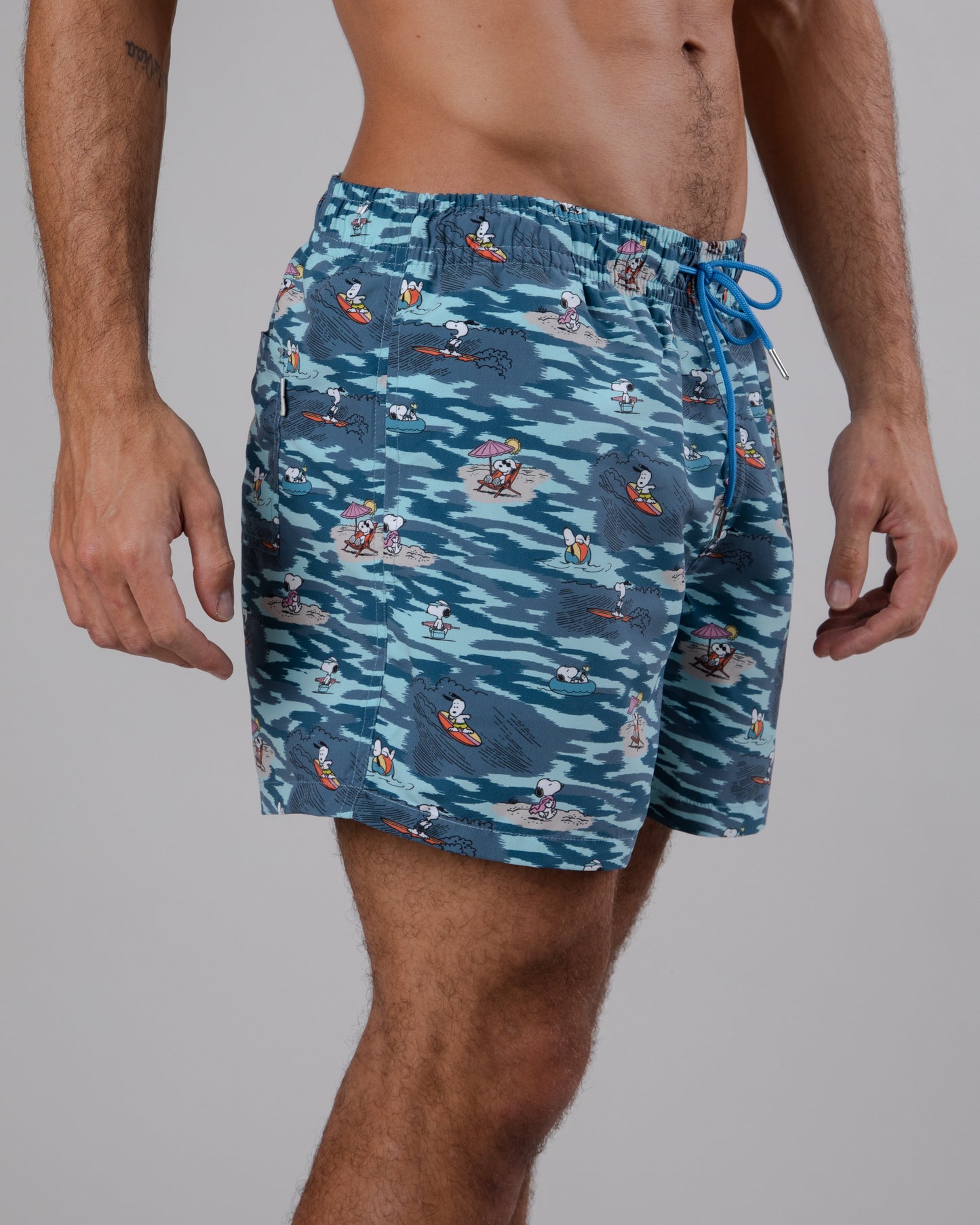 Short de bain en matière recyclée | Multicolore "peanuts coast swimwear ocean blue"