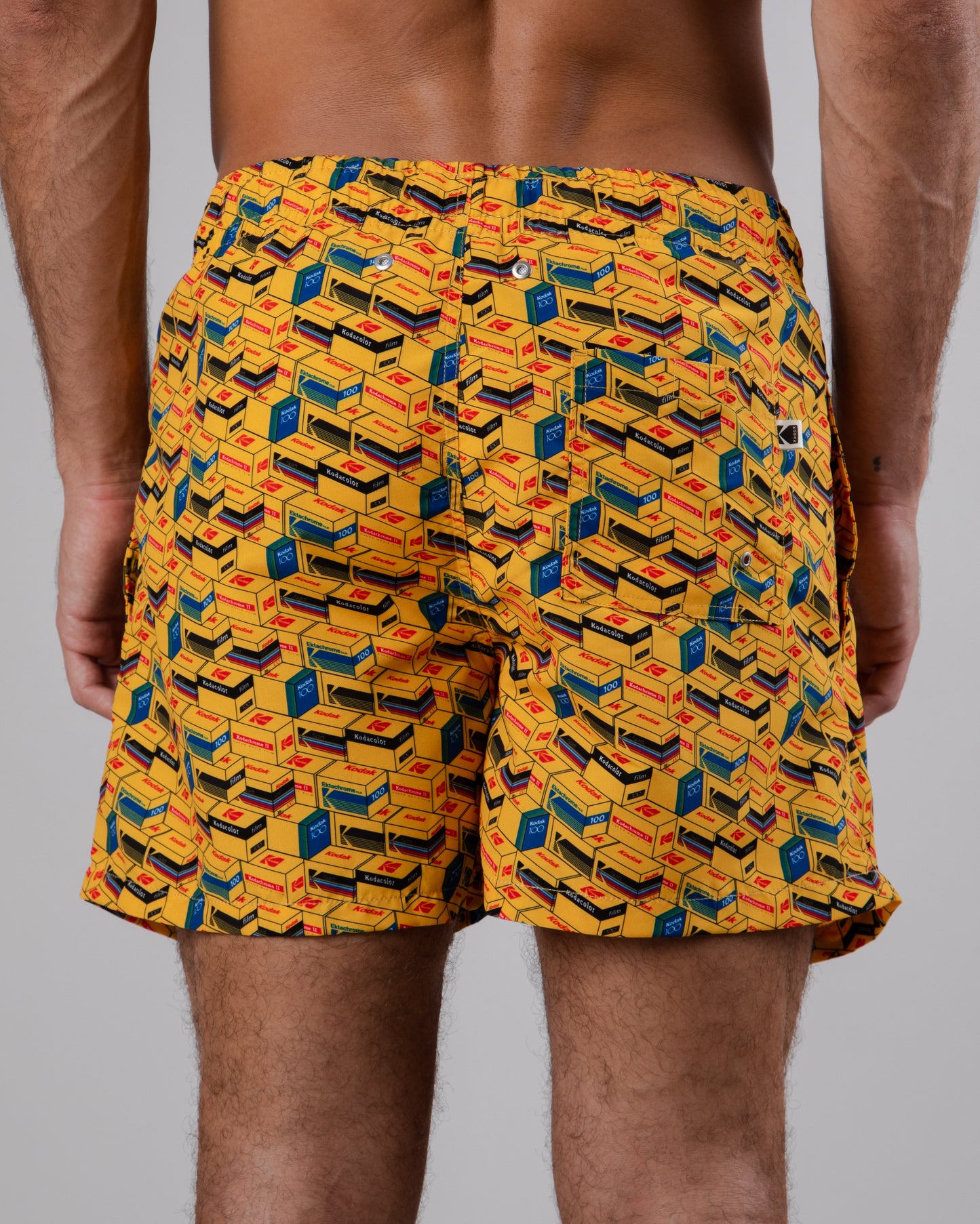 Short de bain en matière recyclée | multicolore "kodak film swimwear yellow"