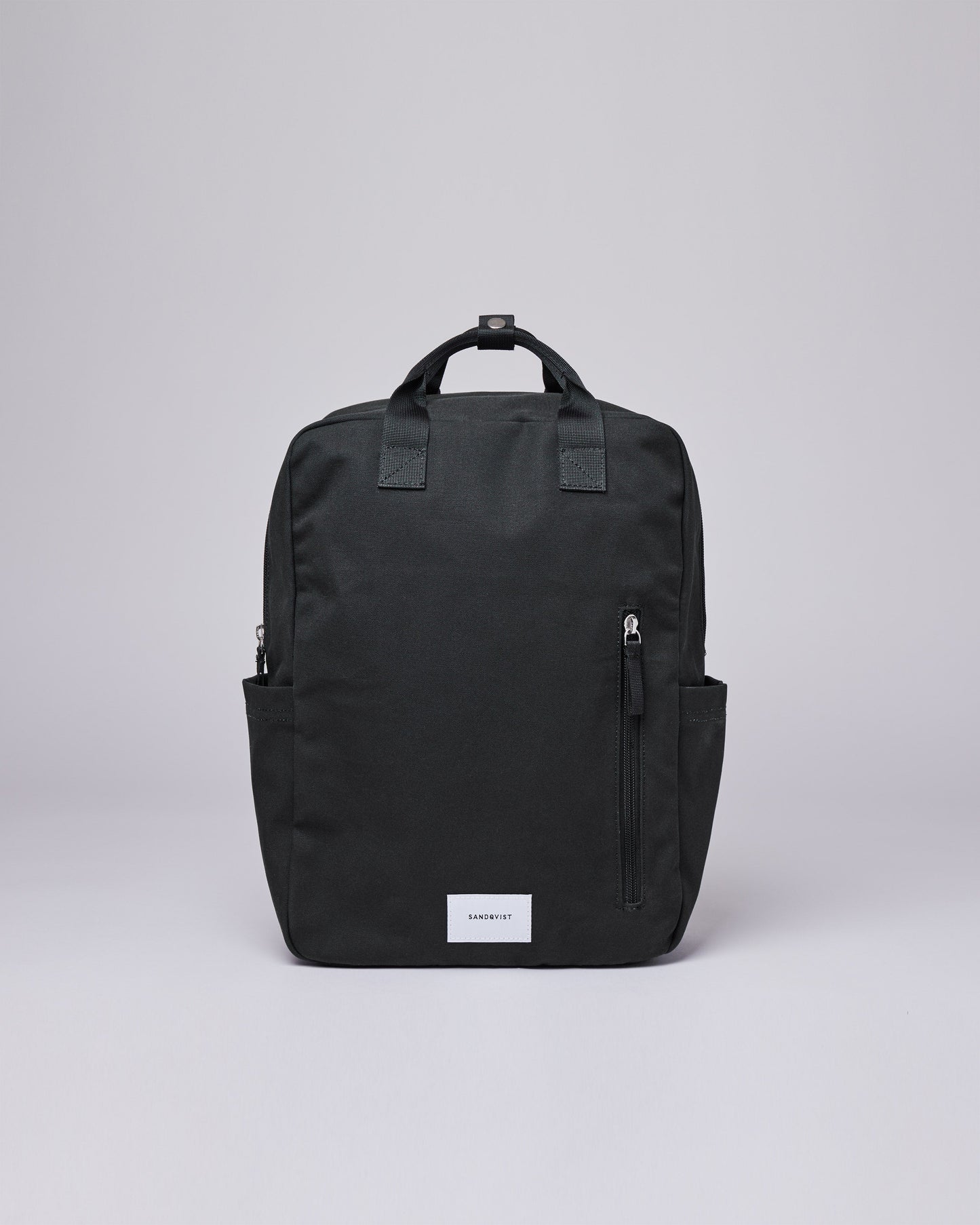 Sac à dos en coton bio et matière recyclée | Noir "knut black"