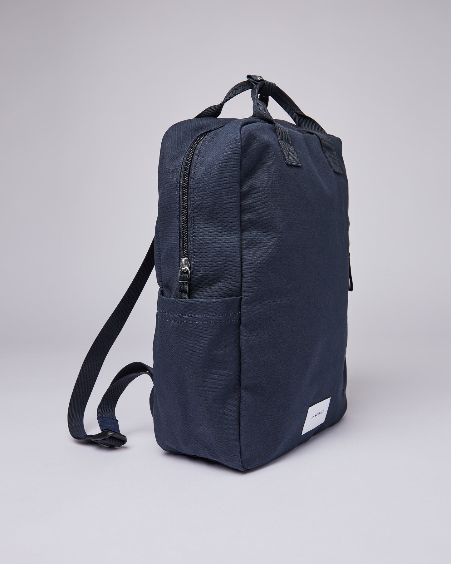 Sac à dos en coton bio et matière recyclée | Marine "knut navy"