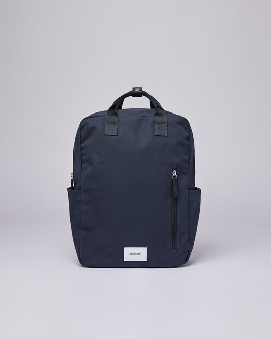 Sac à dos en coton bio et matière recyclée | Marine "knut navy"