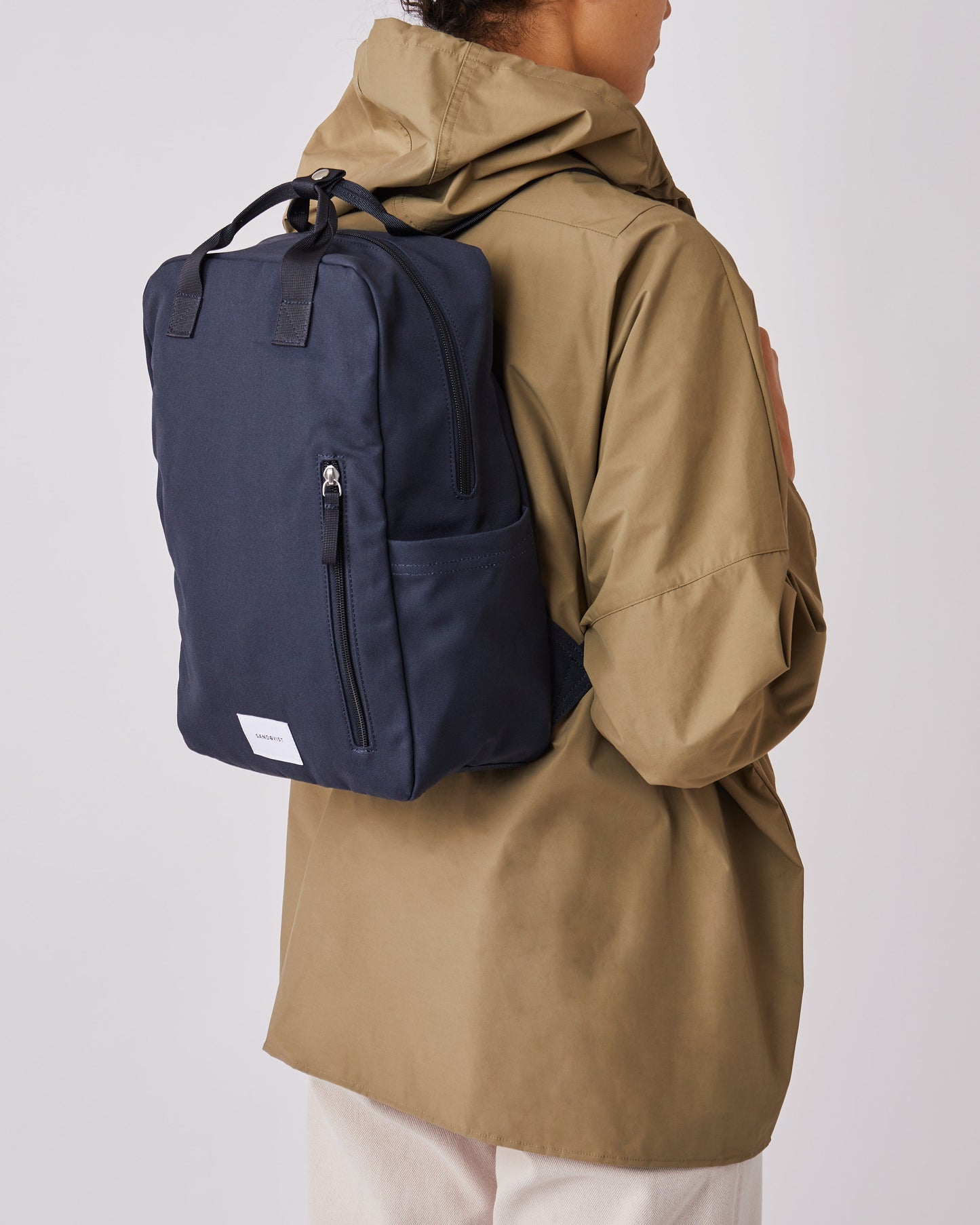 Sac à dos en coton bio et matière recyclée | Marine "knut navy"