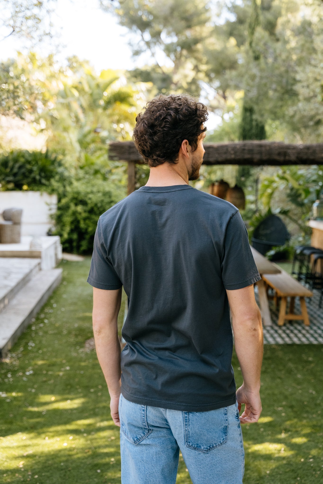 T-shirt manches courtes en coton bio | gris "lava grey"