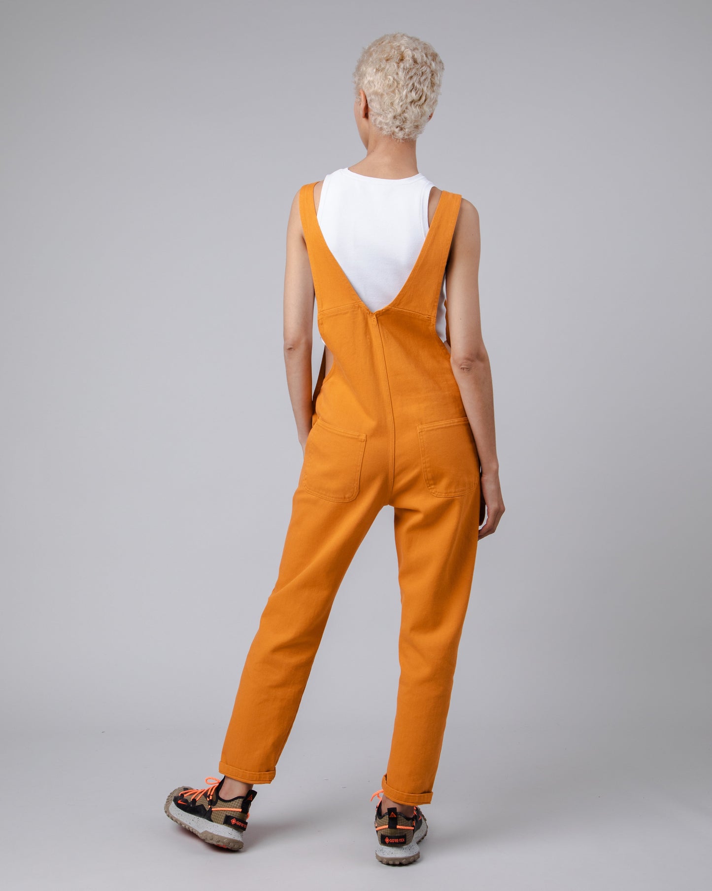 Salopette en coton bio | orange "workwear overall topaz orange"