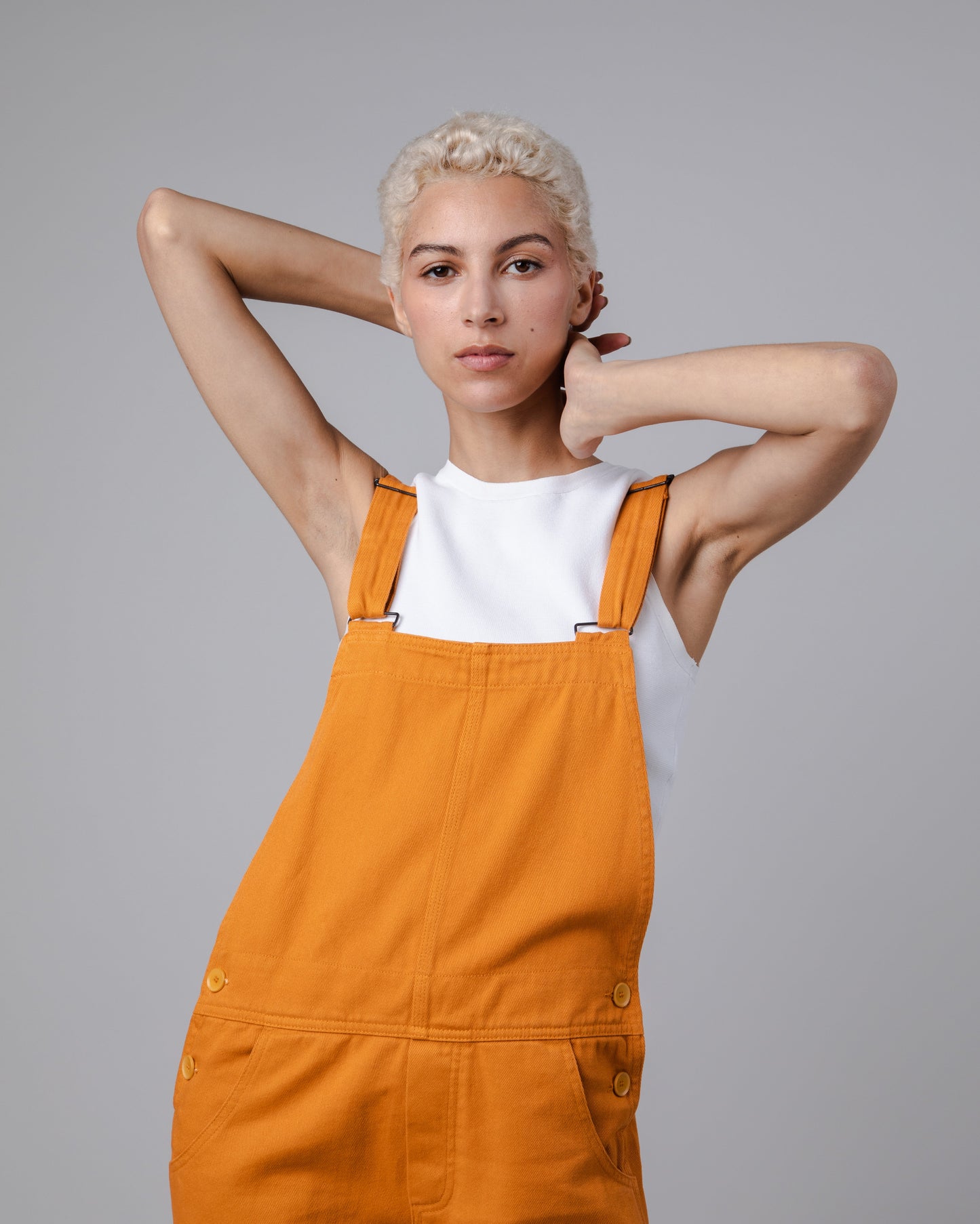 Salopette en coton bio | orange "workwear overall topaz orange"