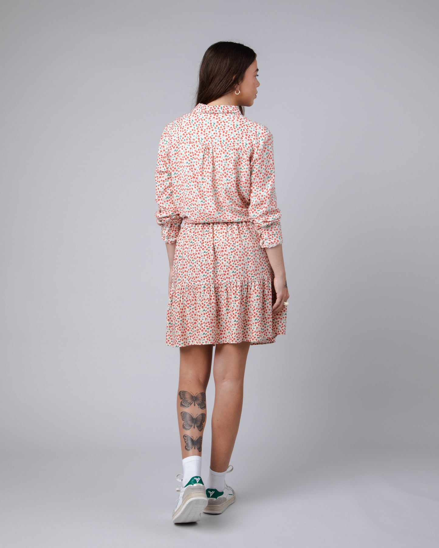 Jupe à volants en ecovero et lin | multicolore "cherry short skirt sand yellow"
