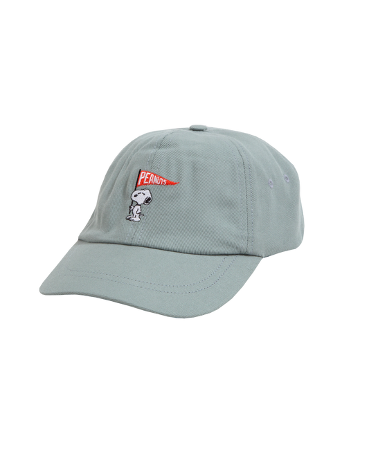 Casquette brodée en coton bio | bleu "peanuts athletics 6 panel cap ocean blue"