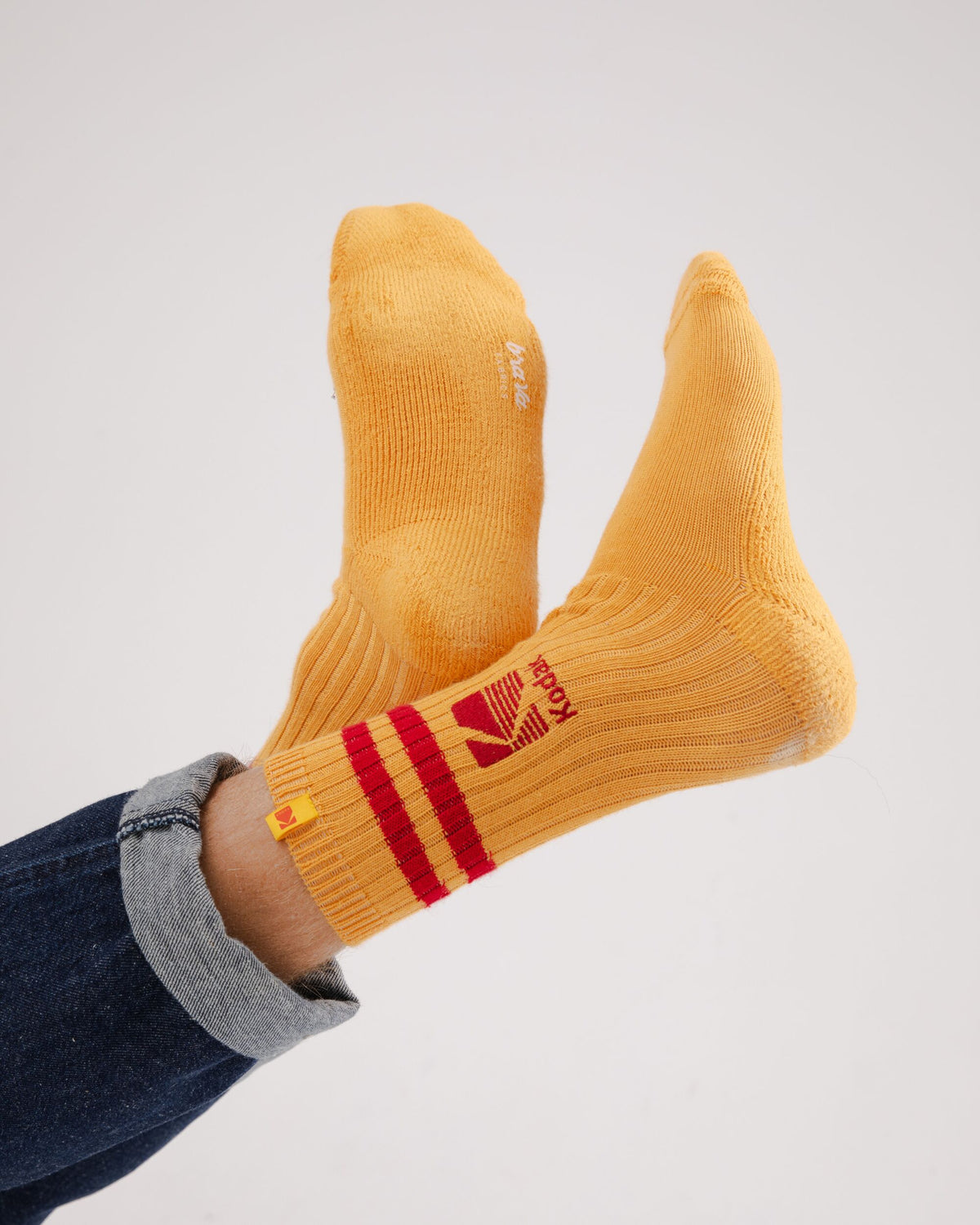 Chaussettes en coton biologique | "kodak socks yellow - yellow"