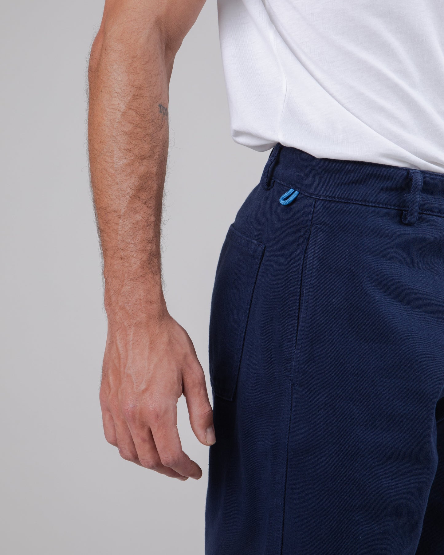 Pantalon ample en coton bio | marine "carpenter pant navy blue"