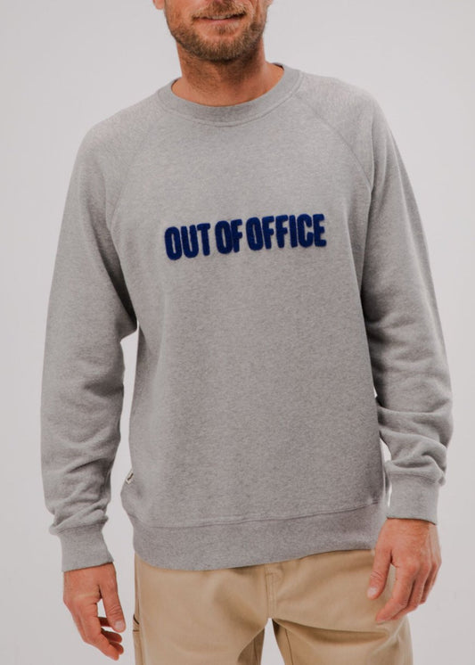 Sweat en coton bio | gris "out of office sweatshirt - grey"
