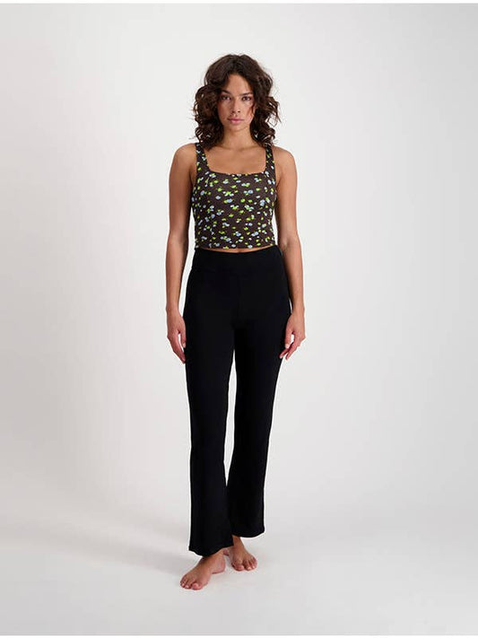 Pantalon ample en ecovero | Noir "sasha noir ebène"