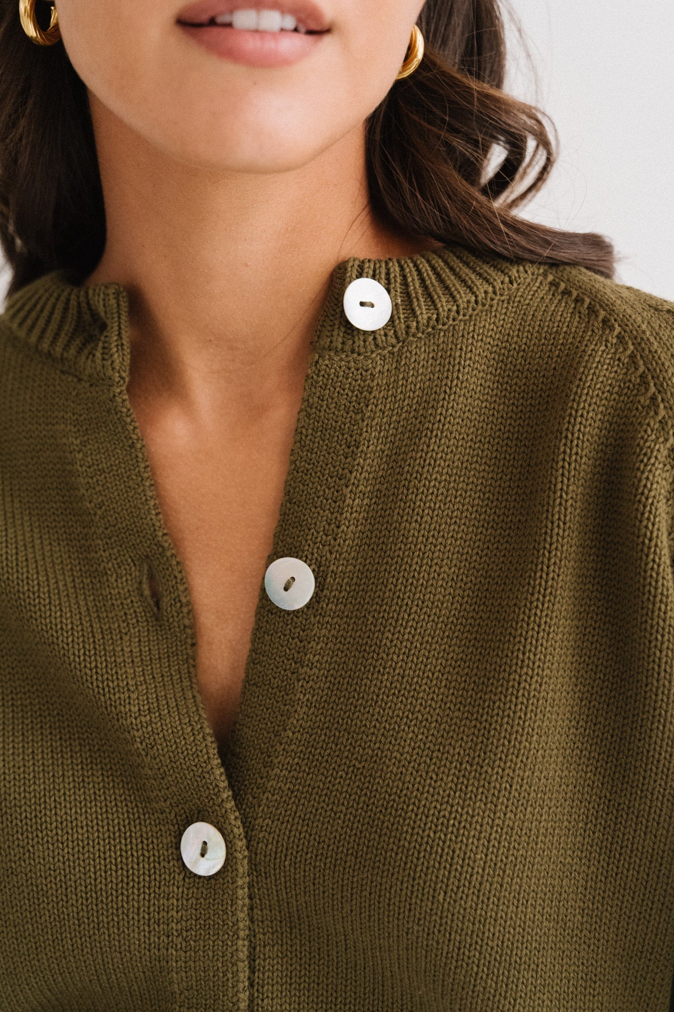 Gilet en coton bio | olive "sivia - woody olive"