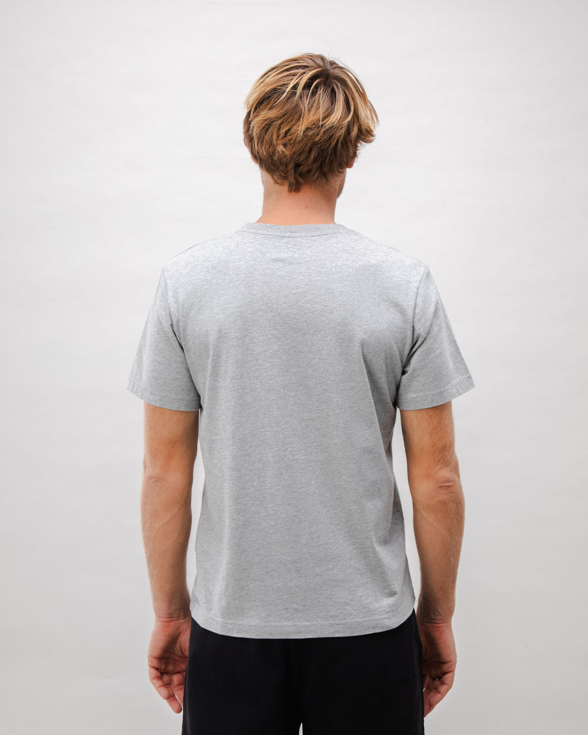 T-shirt en coton bio | gris "peanuts snow cotton t-shirt - grey melange"