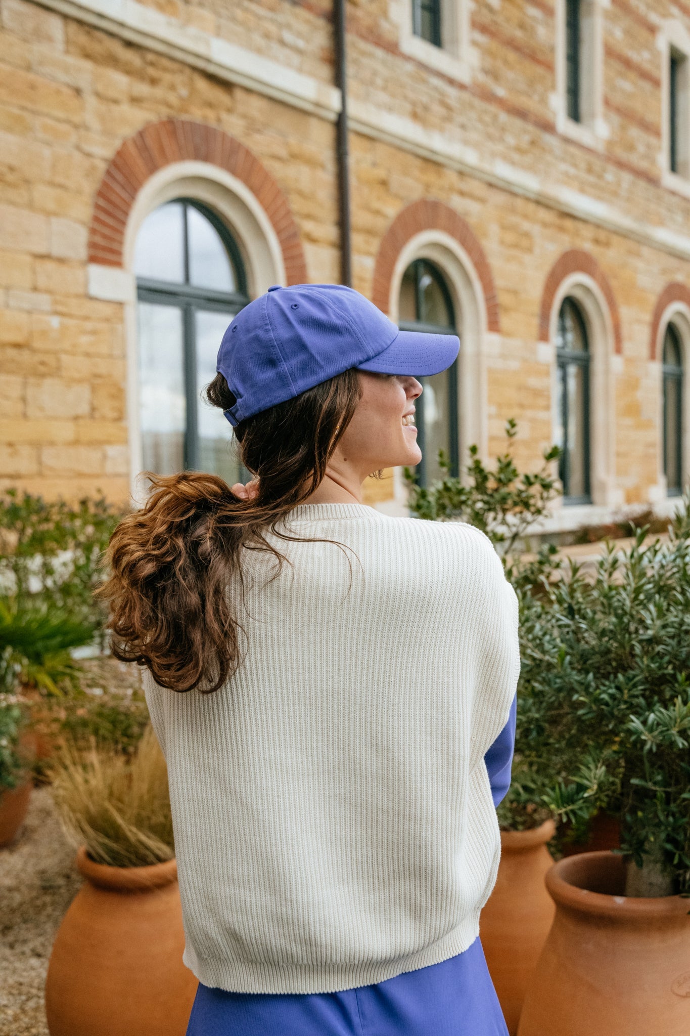 Casquette violette en coton bio - yenaas bold vibrant violet