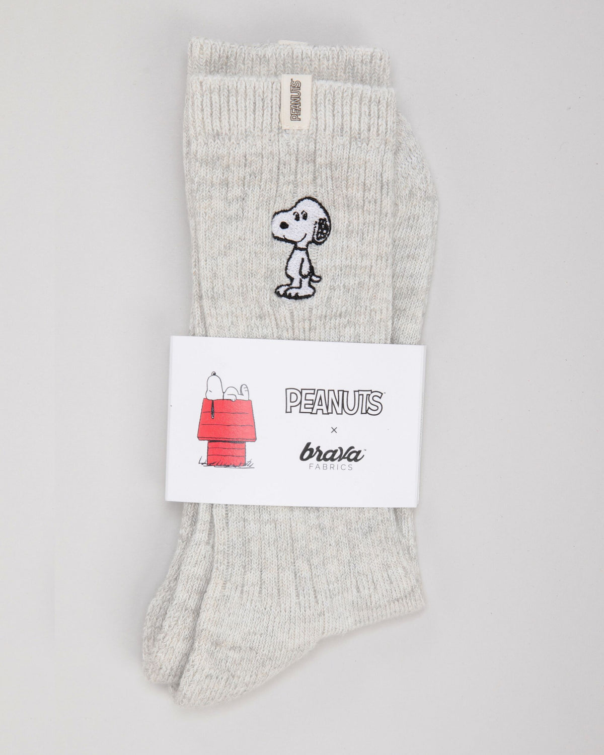 Chaussettes en coton biologique | gris "peanuts snoopy cream""
